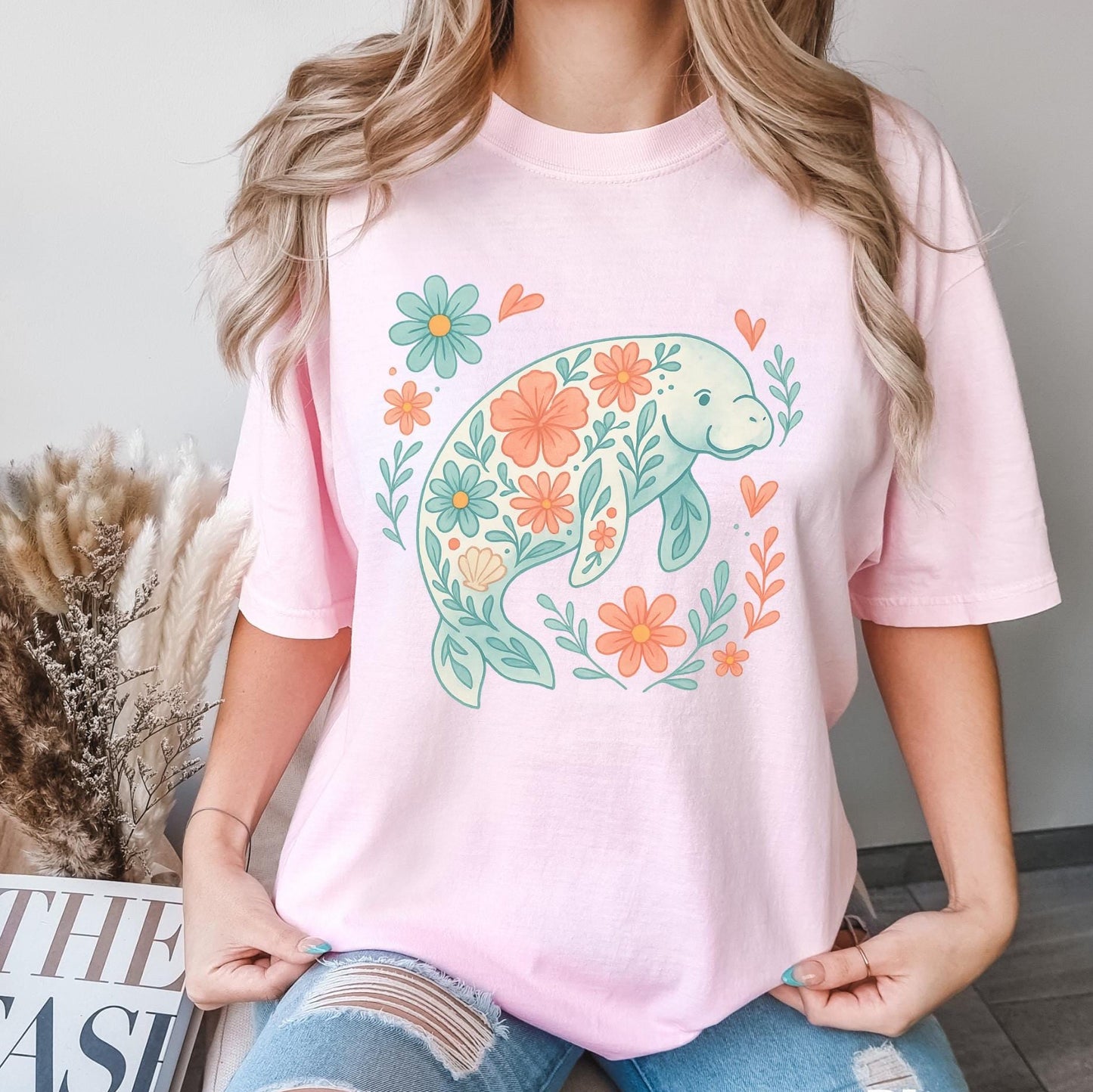 Floral Manatee Tee