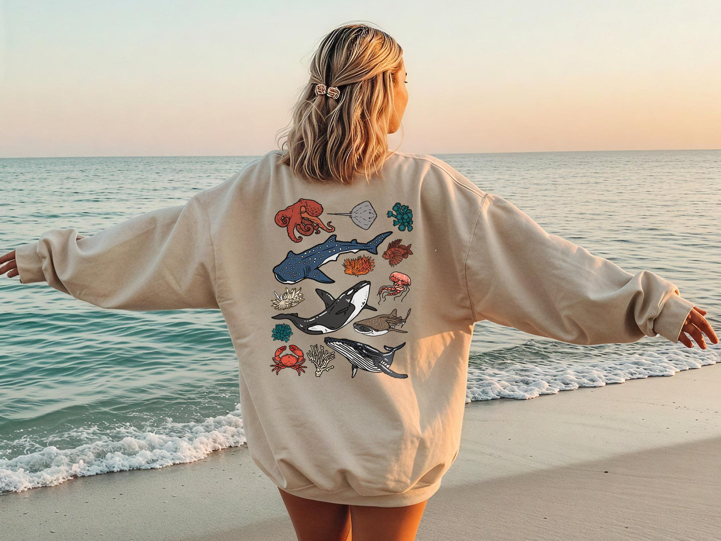 Underwater Sea Animal Sweater V5