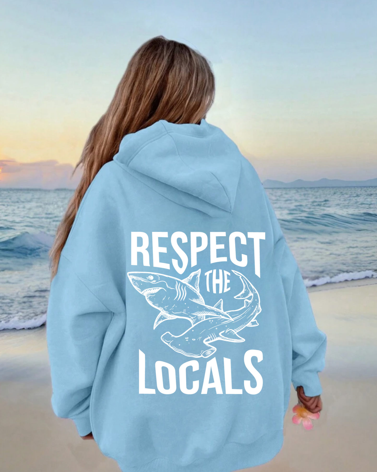 Respect The Locals Shark Hoodie V3