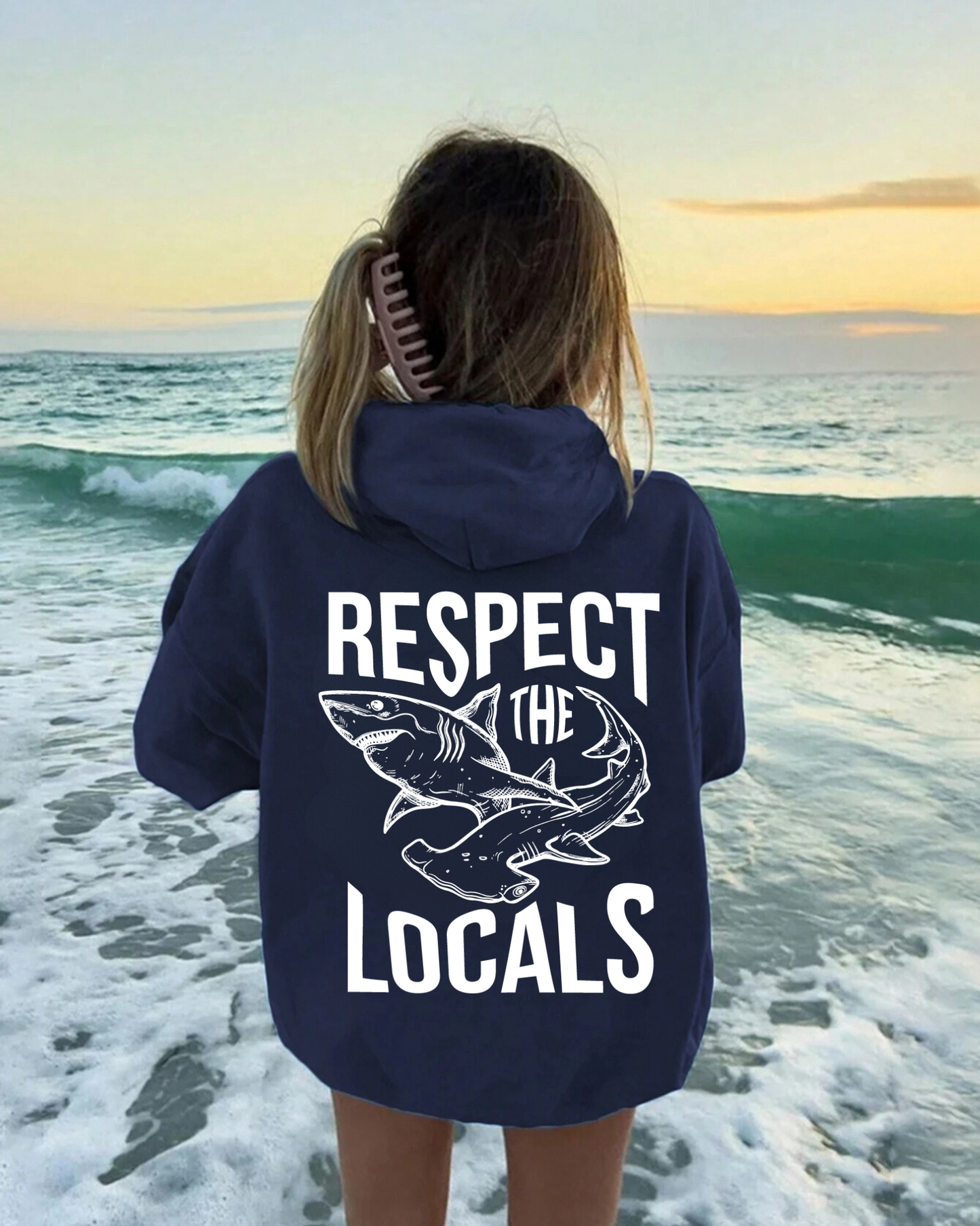 Respect The Locals Shark Hoodie V3