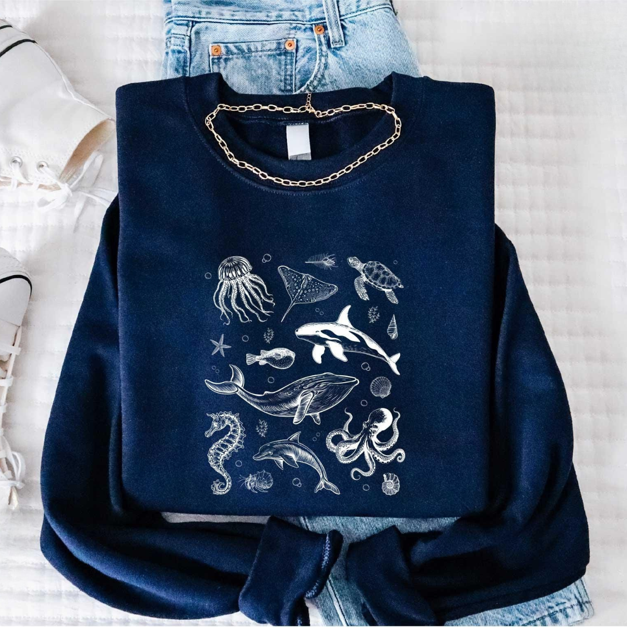 90s Retro Ocean Sweater