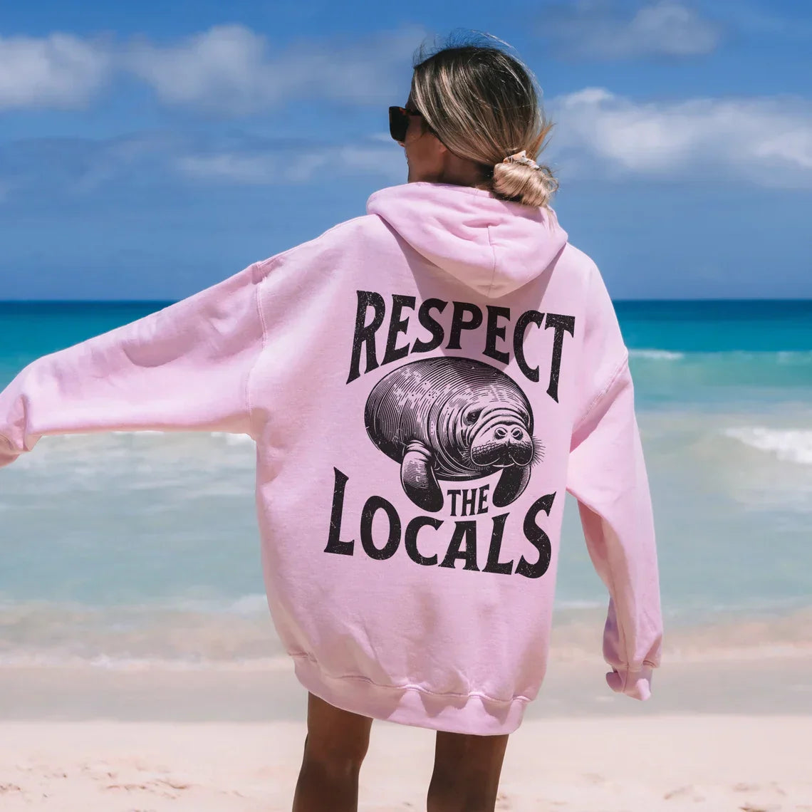 Respect The Locals Manatee Hoodie