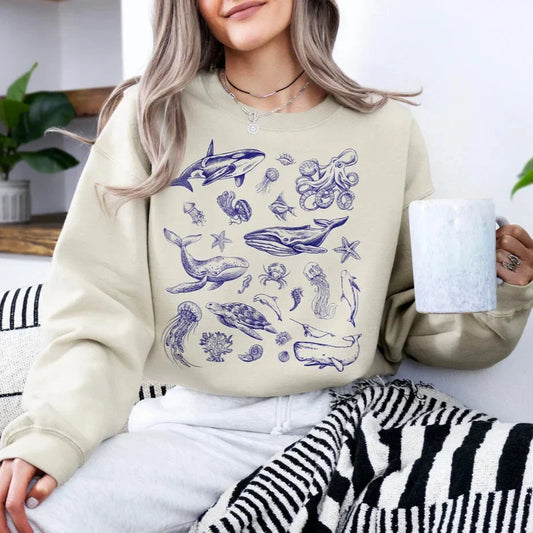 Vintage Sea Animal Sweater