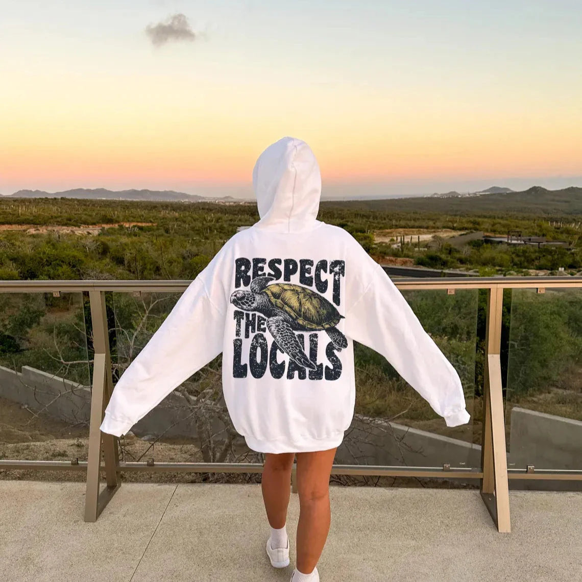 Respect The Locals Turtle Hoodie