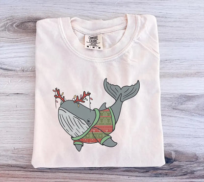 Whale Christmas T-Shirt