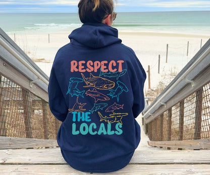 Respect The Locals Shark Hoodie V16