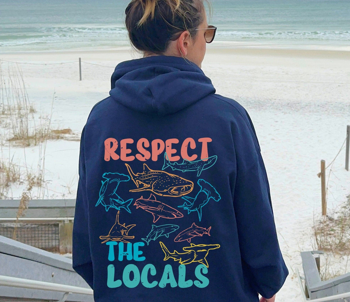 Respect The Locals Shark Hoodie V16