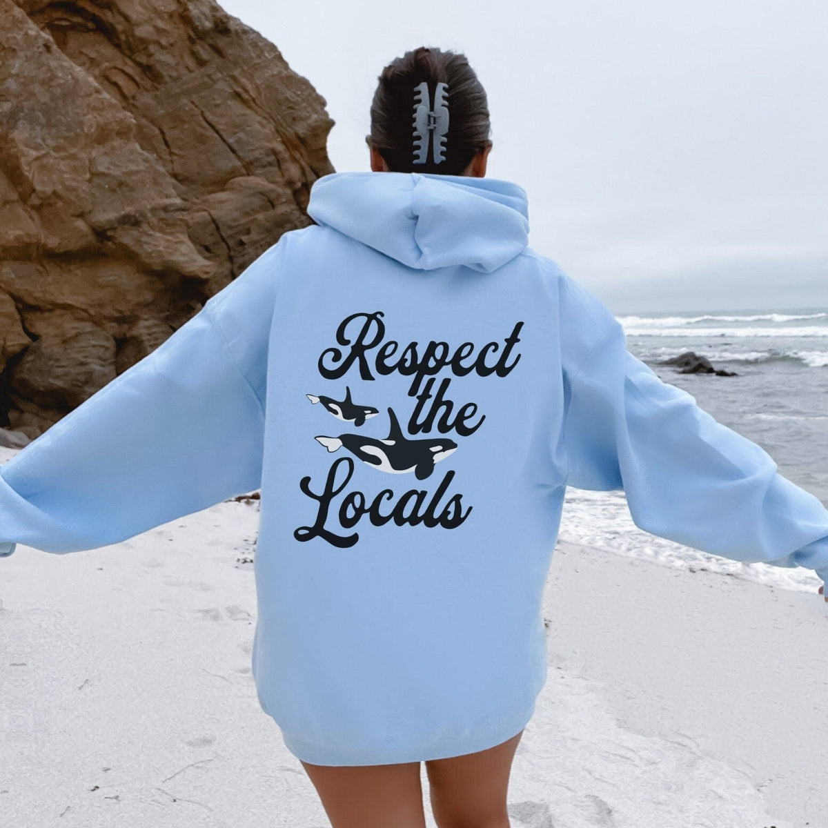 Respect The Locals Whale Hoodie V6