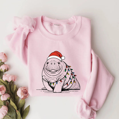 Christmas Manatee Sweatshirt