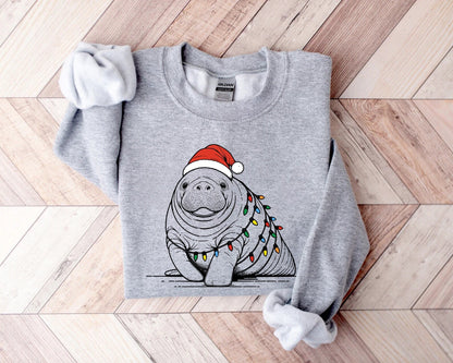 Christmas Manatee Sweatshirt