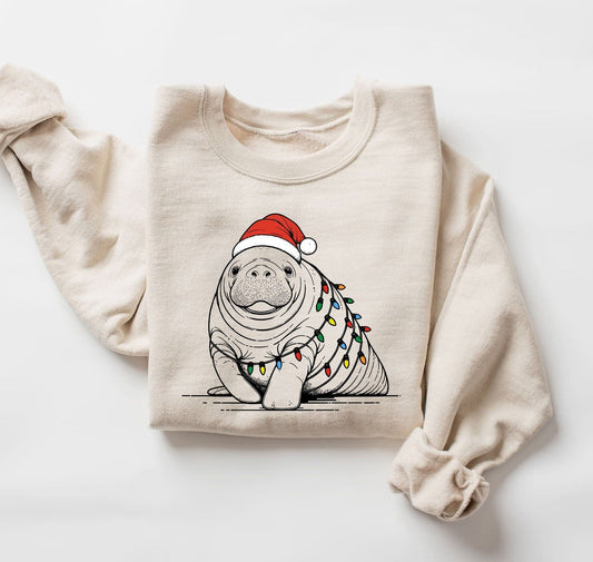 Christmas Manatee Sweatshirt