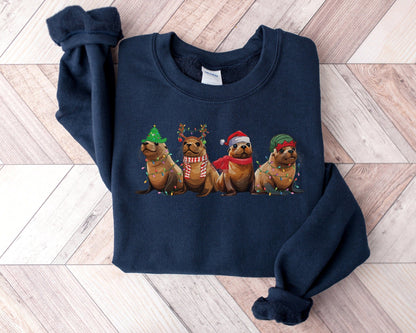 Sea Lion Christmas Sweater