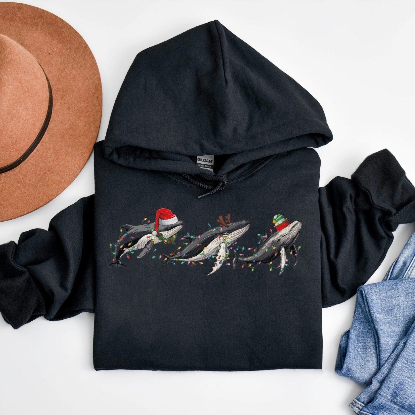 Christmas Whale Hoodie