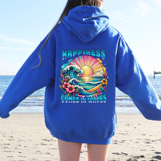Happiness Comes In Waves Hoodie V6