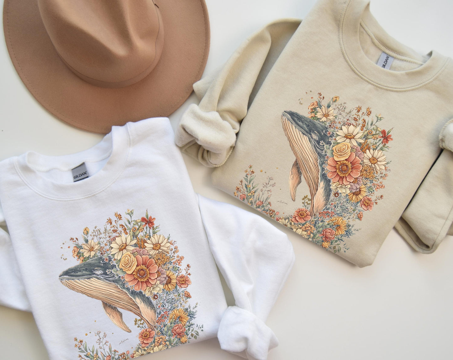 Floral Whale Sweater V