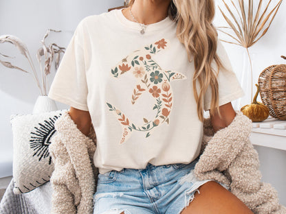 Hammerhead Shark Floral Shirt