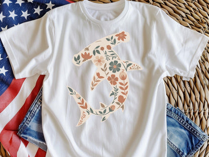 Hammerhead Shark Floral Shirt