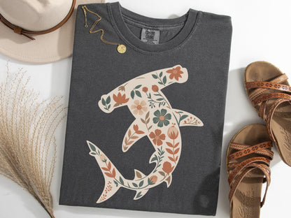 Hammerhead Shark Floral Shirt
