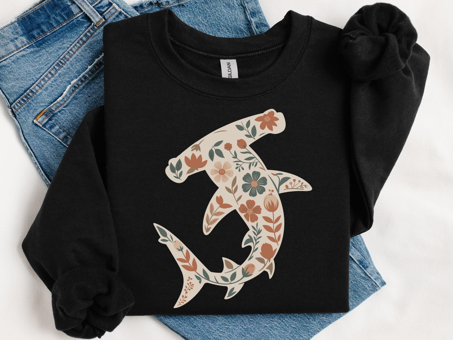 Hammerhead Shark Floral Shirt