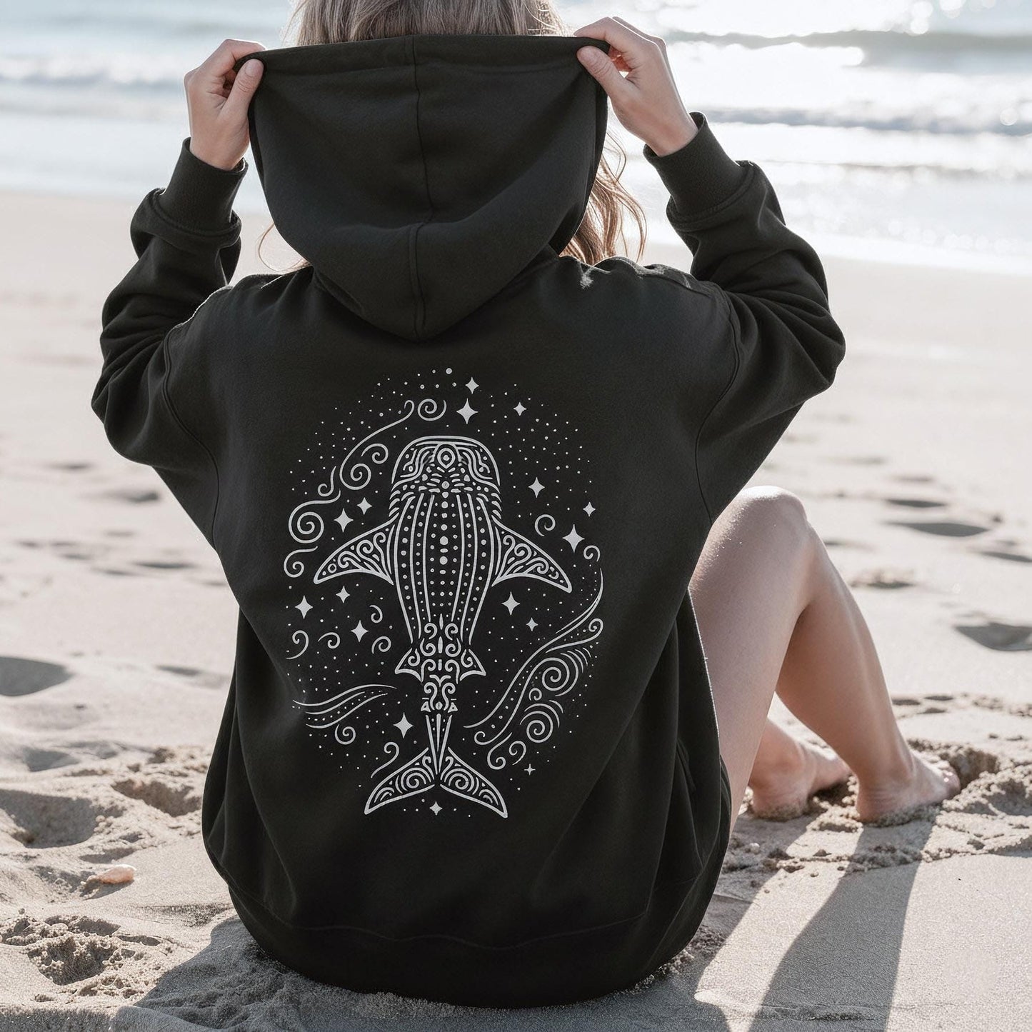 Whale Shark Pattern Hoodie