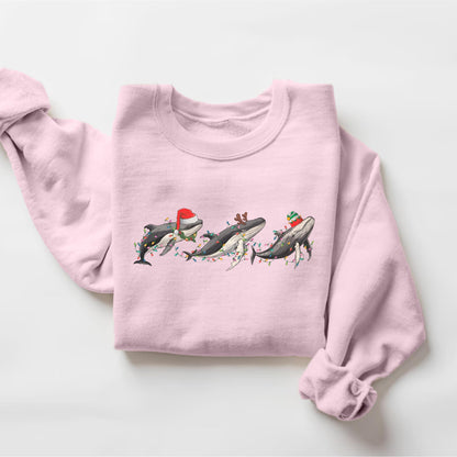 Christmas Whale Sweatshirt V6