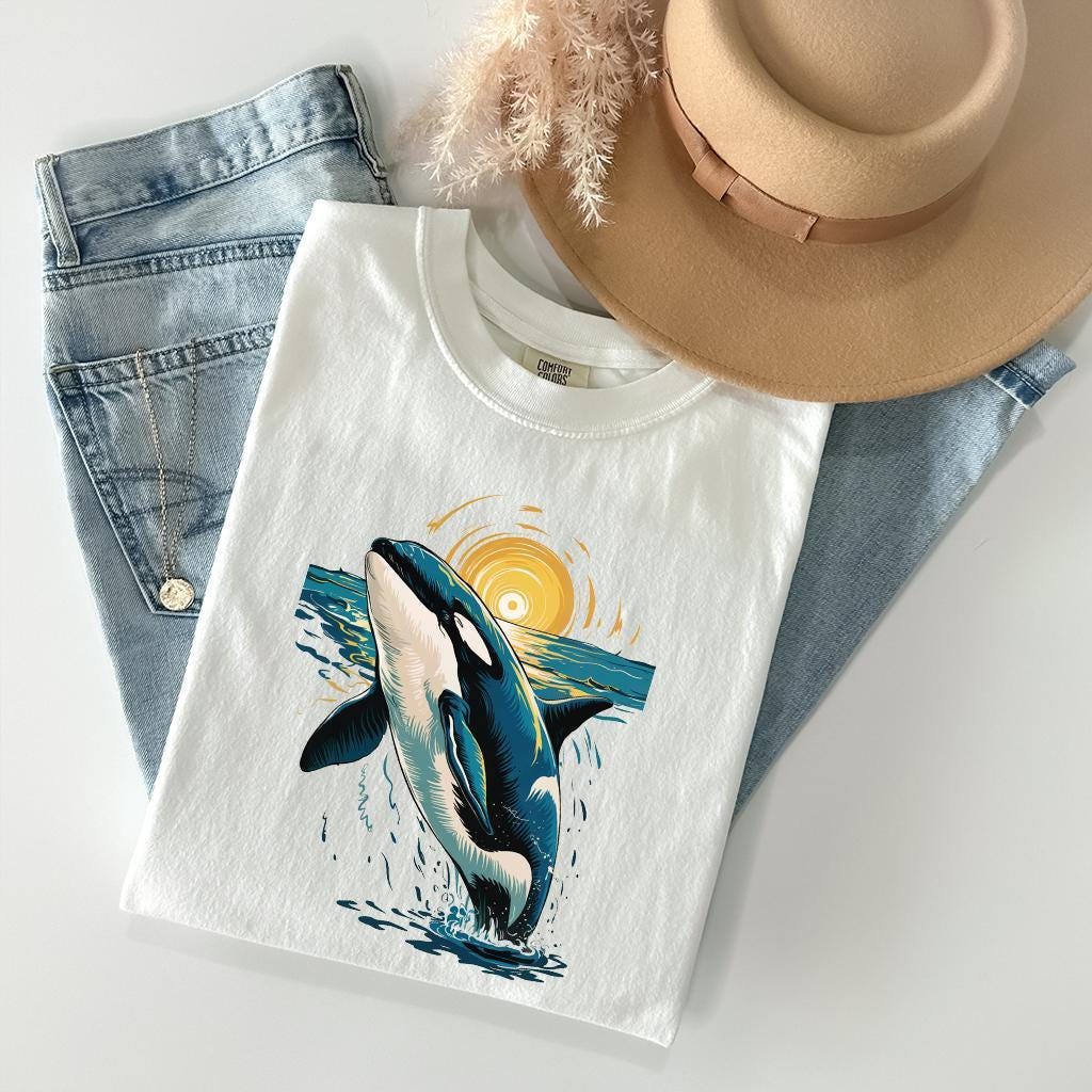 Orca Whale Van Gogh T-Shirt