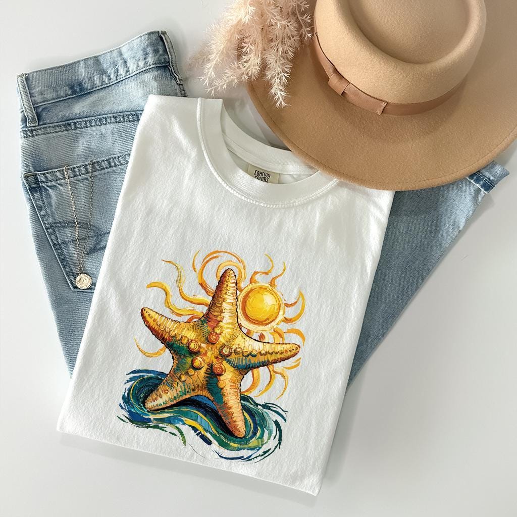 Starfish Van Gogh T-Shirt