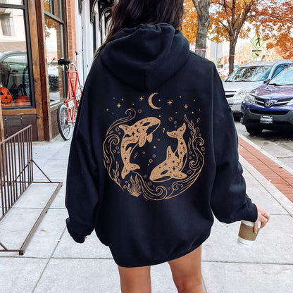 Twin Celestial Orcas Hoodie