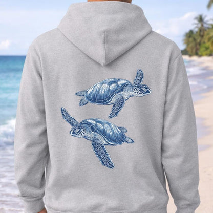 Sea Turtle Back Print Hoodie V1