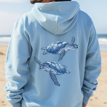 Sea Turtle Back Print Hoodie V1