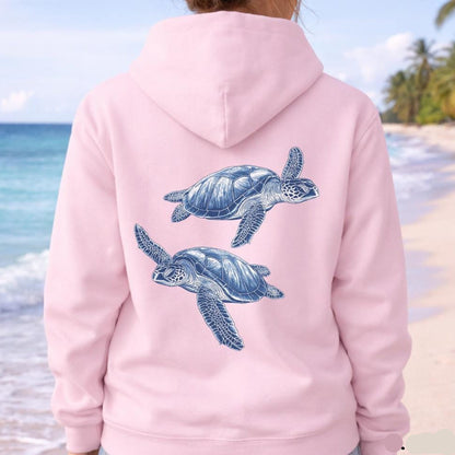 Sea Turtle Back Print Hoodie V1