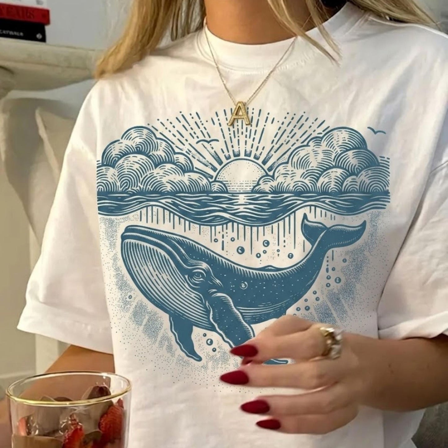 Vintage Whale Graphic Tee