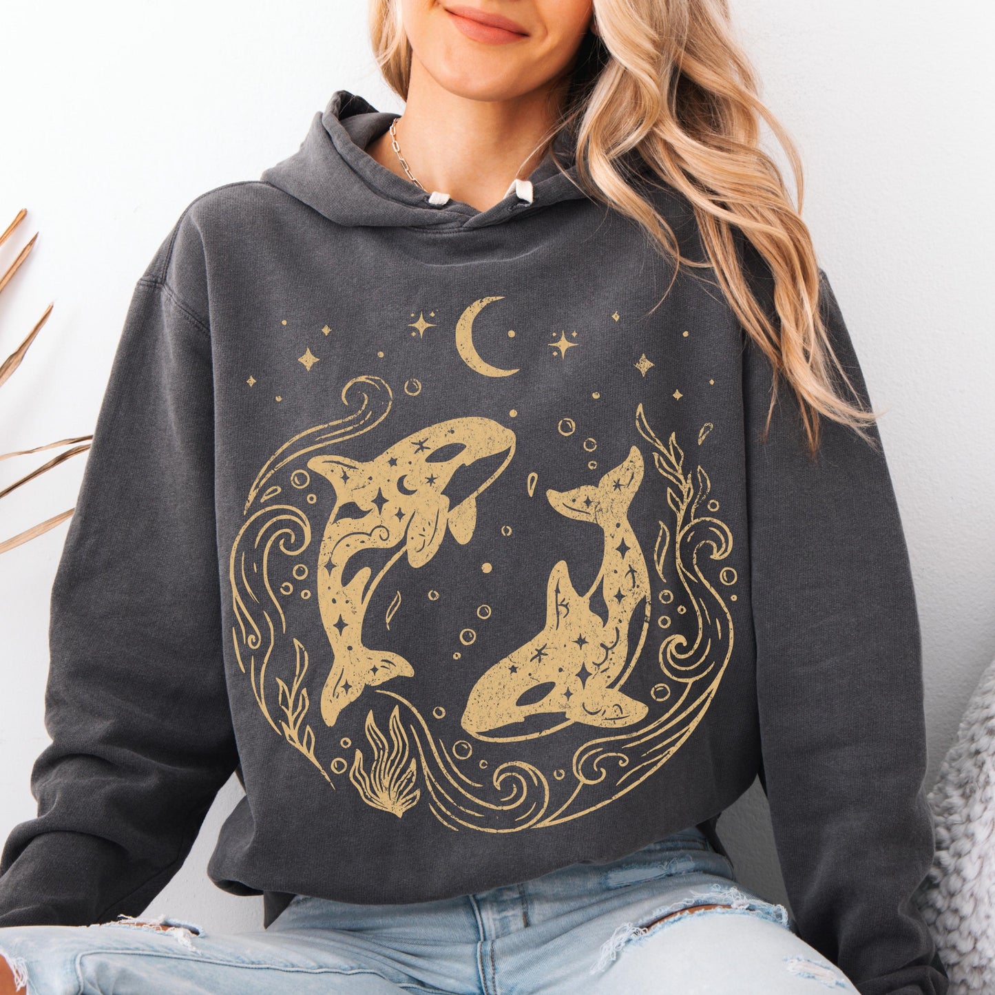 Twin Celestial Orcas Hoodie V1