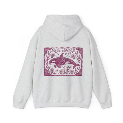 Orca Linocut Style Hoodie