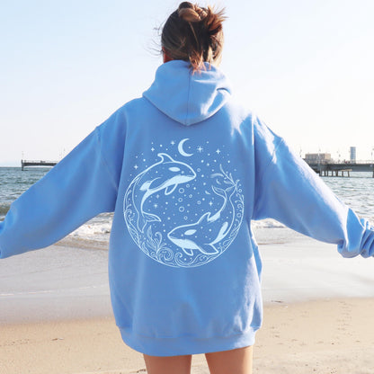 Orcas Night Swimming Hoodie