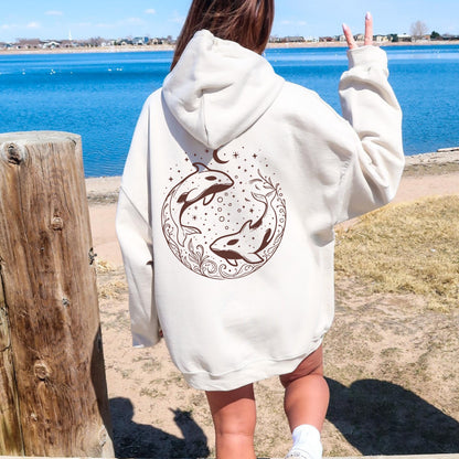 Orcas Night Swimming Hoodie