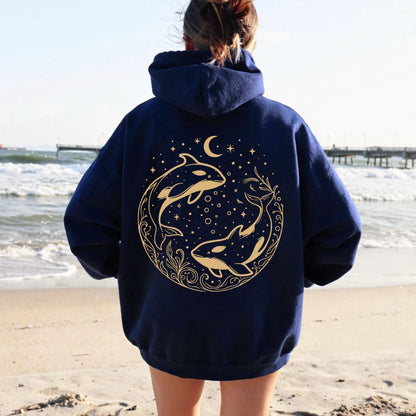 Orcas Night Swimming Hoodie